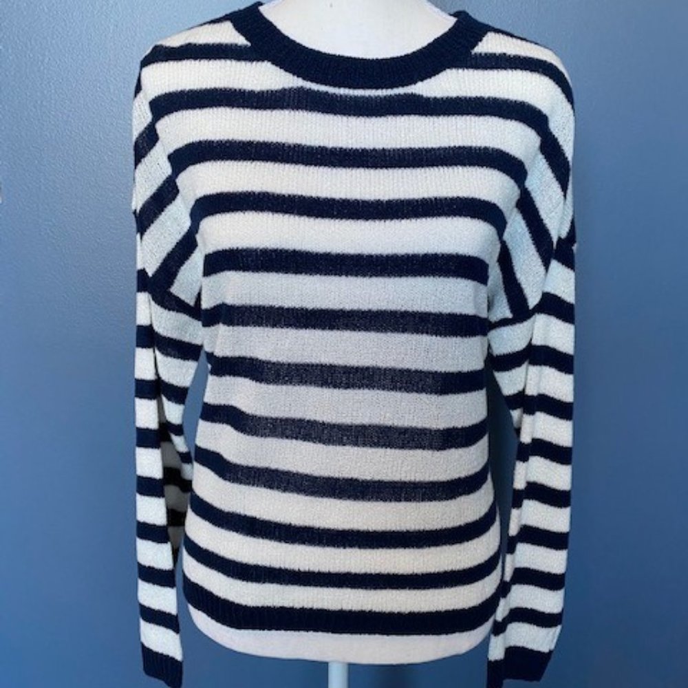 NWT Navy & White Stripe Sweater - Junior Large